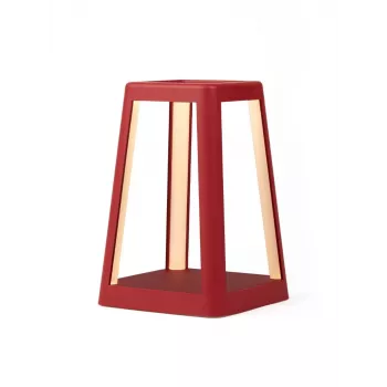Lexon Lyhty-LED-valaisin langattomalla laturilla Dunkelrot LH94DR