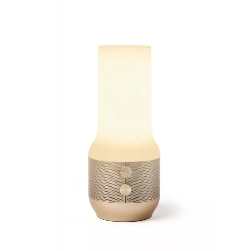 LEXON Terrace+ 3-in-1 LED-valaisin, Bluetooth-kaiutin, Powerbank 2000 mAh, Gold LA134D