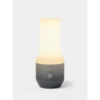 LEXON Terrace+ 3-in-1 LED-valaisin Bluetooth-kaiuttimella ja Powerbankilla, Dunkelgrau/Gunmetal, LA134X
