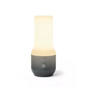 LEXON Terrace+ 3-in-1 LED-valaisin Bluetooth-kaiuttimella ja Powerbankilla, Dunkelgrau/Gunmetal, LA134X
