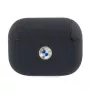 BMW AirPods Pro -suojakotelo laivastonsininen aitoa nahkaa hopeinen logo