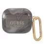 Guess GUA3UNMK AirPods 3 kotelo musta Marble Collection