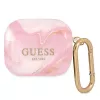 Guess GUA3UNMP AirPods 3 kotelo pinkki Marble Collection