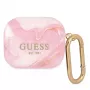 Guess GUA3UNMP AirPods 3 kotelo pinkki Marble Collection