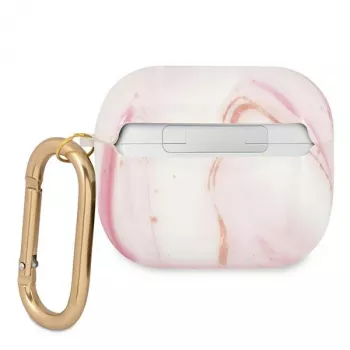 Guess GUA3UNMP AirPods 3 kotelo pinkki Marble Collection