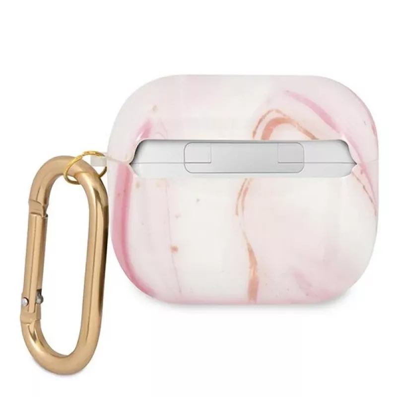 Guess GUA3UNMP AirPods 3 kotelo pinkki Marble Collection