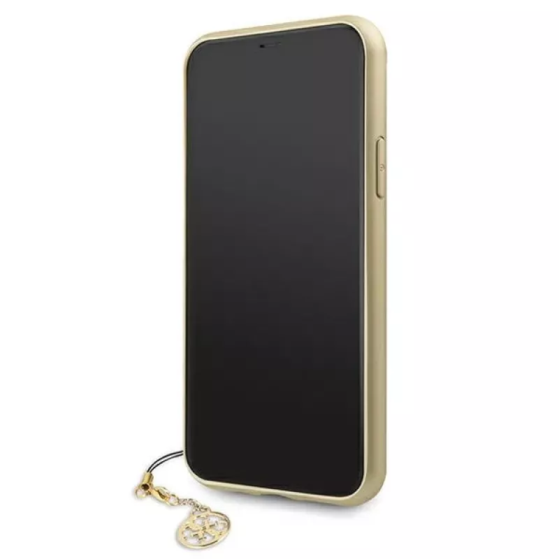 Guess GUHCN61GF4GGR iPhone 11 6,1 inch kova kotelo 4G Charms Collection - harmaa