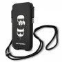 Karl Lagerfeld Ikonik Karl & Choupette Head kova kotelo iPhone 12 / 12 Pro 6,1 inch - musta