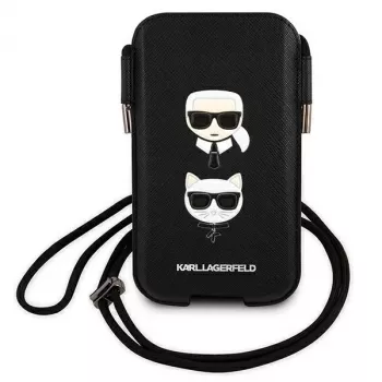 Karl Lagerfeld Ikonik Karl & Choupette Head kova kotelo iPhone 12 / 12 Pro 6,1