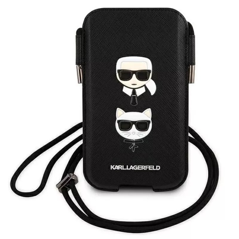 Karl Lagerfeld Ikonik Karl & Choupette Head kova kotelo iPhone 12 / 12 Pro 6,1