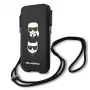 Karl Lagerfeld Ikonik Karl & Choupette Head Saffiano kova kotelo Apple iPhone 12 Pro Max 6,7
