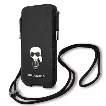 Karl Lagerfeld Saffiano Ikonik Karl kova kotelo iPhone 12/12 Pro 6,1