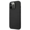 AMG AMHCP13LDOLBK iPhone 13 Pro kova kotelo aito nahka Hot Stamped musta