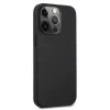 AMG AMHCP13LDOLBK iPhone 13 Pro kova kotelo aito nahka Hot Stamped musta