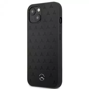 Mercedes-Benz iPhone 13 Mini kova kotelo nahka Stars Pattern musta