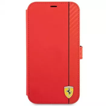 Ferrari FESAXFLBKP13SRE On Track Carbon Stripe kotelo iPhone 13 mini, punainen