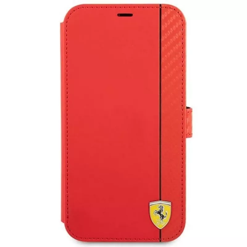 Ferrari FESAXFLBKP13SRE On Track Carbon Stripe kotelo iPhone 13 mini, punainen