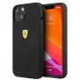 Ferrari FESSIHCP13SBK iPhone 13 mini 5,4 inch musta kova kotelo silikoni takakansi