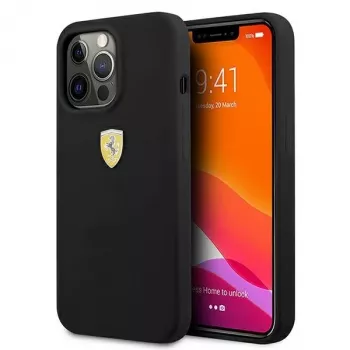 Ferrari FESSIHCP13LBK silikoninen kova kotelo iPhone 13 Pro / 13, musta