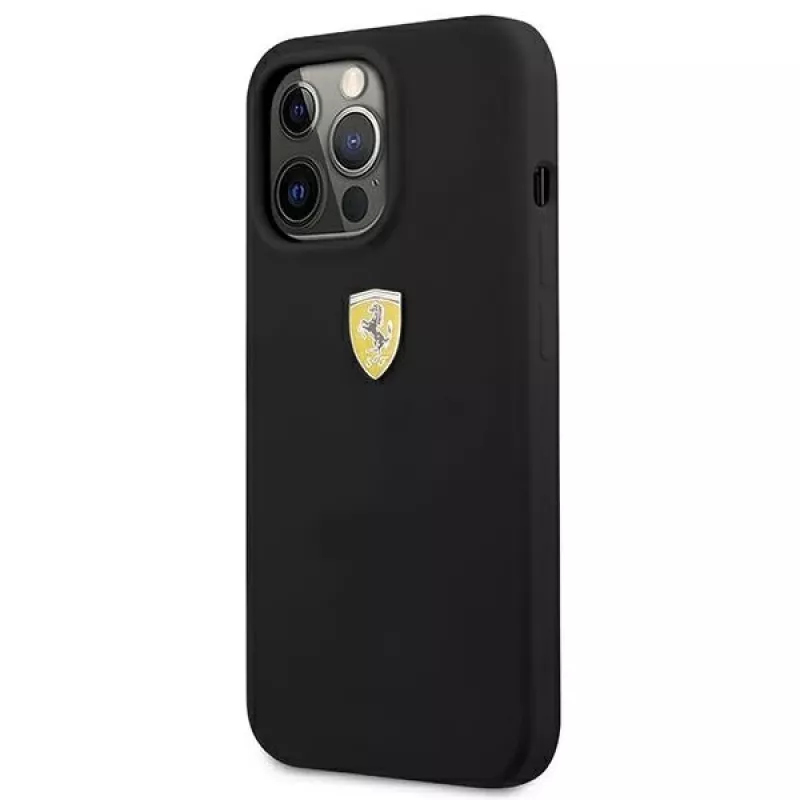 Ferrari FESSIHCP13LBK silikoninen kova kotelo iPhone 13 Pro / 13, musta
