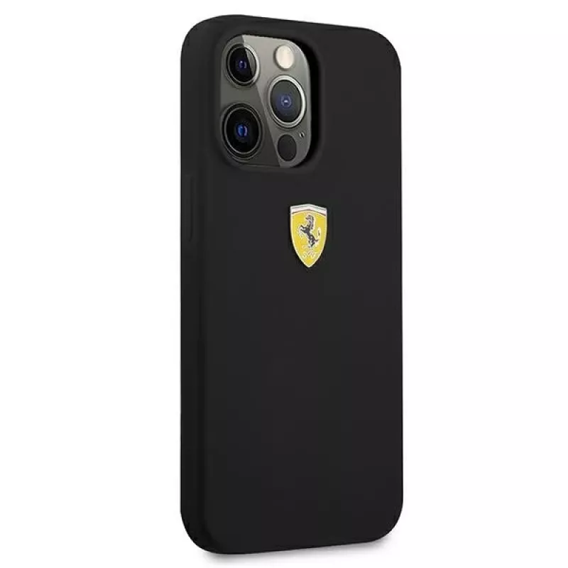 Ferrari FESSIHCP13LBK silikoninen kova kotelo iPhone 13 Pro / 13, musta