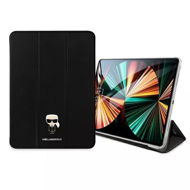Karl Lagerfeld KLFC11OKMK kotelo iPad Pro 11 inch (2021) - musta Saffiano Karl Iconic