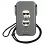 Karl Lagerfeld Ikonik Saffiano kova kotelo Apple iPhone 12 / 12 Pro 6,1 inch harmaa