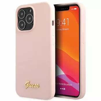 Guess Silicone Script Gold Logo -kovakotelo Apple iPhone 13 Pro Max 6,7
