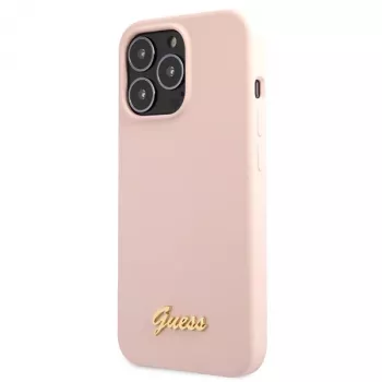 Guess Silicone Script Gold Logo -kovakotelo Apple iPhone 13 Pro Max 6,7
