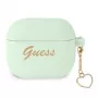 Guess GUA3LSCHSN AirPods 3 -kotelo, vihreä silikoni, Charm Heart Collection
