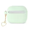 Guess GUA3LSCHSN AirPods 3 -kotelo, vihreä silikoni, Charm Heart Collection
