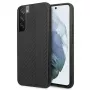 AMG AMHCS22MBLSCA kova kotelo Samsung Galaxy S22+ -puhelimeen, Carbon Stripe & Embossed, musta