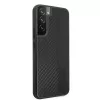 AMG AMHCS22MBLSCA kova kotelo Samsung Galaxy S22+ -puhelimeen, Carbon Stripe & Embossed, musta