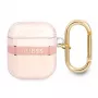 Guess GUA2HHTSP Strap Collection Apple AirPods 1/2 -suojakotelo - vaaleanpunainen