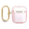 Guess GUA2HHTSP Strap Collection Apple AirPods 1/2 -suojakotelo - vaaleanpunainen