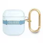 Guess GUA2HHTSB AirPods 1/2 -suojakotelo sininen Strap Collection