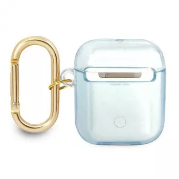 Guess GUA2HHTSB AirPods 1/2 -suojakotelo sininen Strap Collection