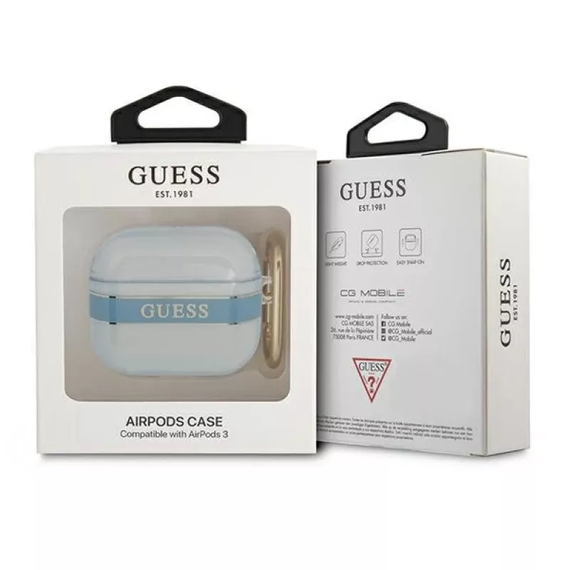 Guess GUA3HHTSB Strap Collection Apple AirPods 3. sukupolven -suojakotelo - sininen