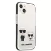 KARL LAGERFELD iPhone 13 mini kova kotelo, valkoinen Karl & Choupette
