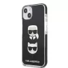 Karl Lagerfeld KLHCP13STPE2TK kova kotelo iPhone 13 mini 5,4 inch -puhelimeen, musta, Karl & Choupette Head