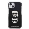 Karl Lagerfeld KLHCP13STPE2TK kova kotelo iPhone 13 mini 5,4 inch -puhelimeen, musta, Karl & Choupette Head