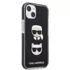 Karl Lagerfeld KLHCP13STPE2TK kova kotelo iPhone 13 mini 5,4 inch -puhelimeen, musta, Karl & Choupette Head