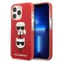 Karl Lagerfeld KLHCP13LTPE2TR iPhone 13 Pro / 13 6,1 inch kova kotelo, punainen Karl & Choupette Head