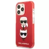 Karl Lagerfeld KLHCP13LTPE2TR iPhone 13 Pro / 13 6,1 inch kova kotelo, punainen Karl & Choupette Head