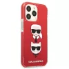 Karl Lagerfeld KLHCP13LTPE2TR iPhone 13 Pro / 13 6,1 inch kova kotelo, punainen Karl & Choupette Head