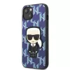 Karl Lagerfeld KLHCP13SPMNIKBL iPhone 13 mini kova kotelo sininen Monogram Ikonik Patch