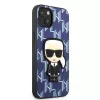 Karl Lagerfeld iPhone 13/14/15 6,1 inch kova kotelo sininen Monogram Ikonik Patch