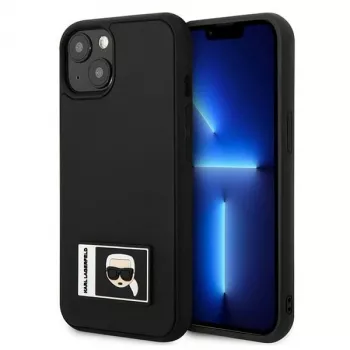 Karl Lagerfeld KLHCP13S3DKPK Ikonik Patch kova kotelo iPhone 13 mini, musta