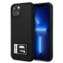 Karl Lagerfeld KLHCP13S3DKPK Ikonik Patch kova kotelo iPhone 13 mini, musta