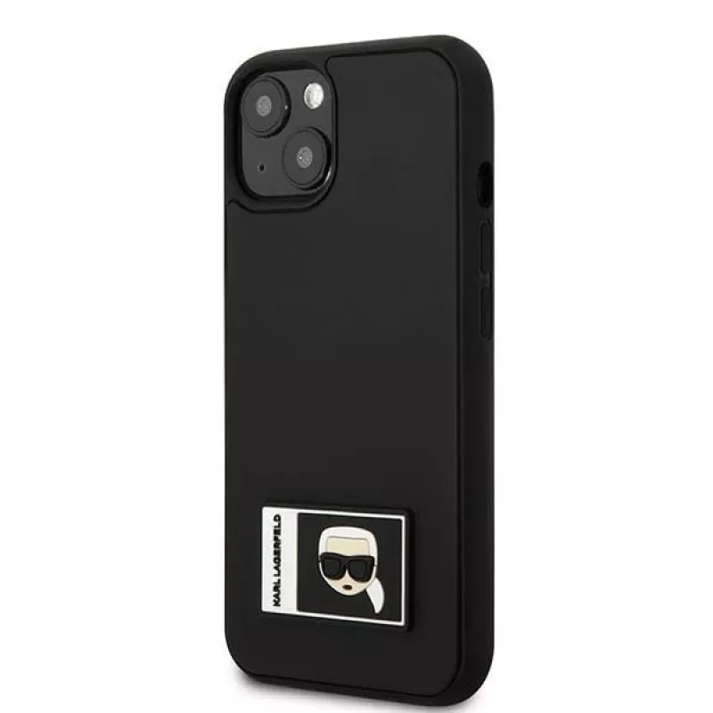 Karl Lagerfeld KLHCP13S3DKPK Ikonik Patch kova kotelo iPhone 13 mini, musta